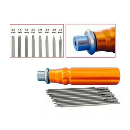 Orthopedic Bone Screw Driver Quick Coupling Handle 9 Pieces Set